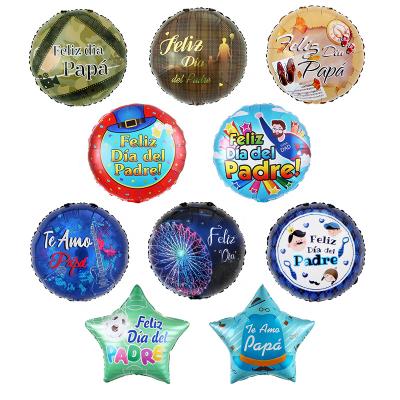 China Promotional Toy 18 Inch Foil Balloon For Happy Feliz Dia Papa Different Type Father's Day Balloon Father's Day Helium Balloons Wholesale for sale