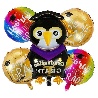 China 5pcs Decoration Graduation Globos Balloon Back To School Decorations Congratulations Graduation Celebrate Supplies Balloon for sale