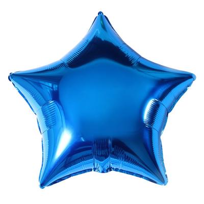 China Gift Toy 18inch Solid Color Star Shape Helium Mylar Foil Balloon For Party Decoration for sale