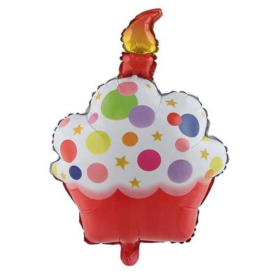 China Brithday Decor /WeedingParty/Cute Gifts Birthday Candle Red Blue Purple Cake Shape Foil Helium Balloon Baby Birthday Party Decoration Supplies for sale