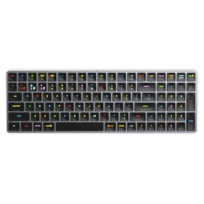 China High-end Full-key anti-ghosting KT02A no conflict 101key hot-switchable full aluminum mechanical BT gaming keyboard with RGB backlight for PC and Mac for sale