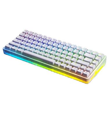 China Full-key Anti-ghosting Hot-switchable Wireless Pudding Key Gaming Keyboard BT Wired Backlight Dual Mode Switch RGB Programmable Mechanical Keyboard for sale