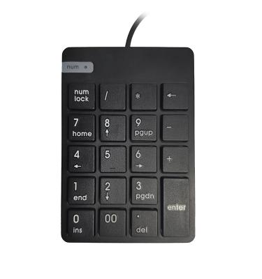 China A20 19 Keys Mini One Hand Portable Keyboard Black Color USB Cable Numeric Keypad For Desktop Laptop Computer for sale