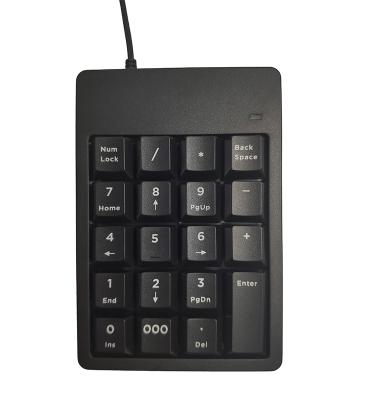 China Numpad 19 Keys Numpad Digital Single Hand Wired Keyboard For Teller Laptop Bookkeeping Booklet Tablet Small Size for sale