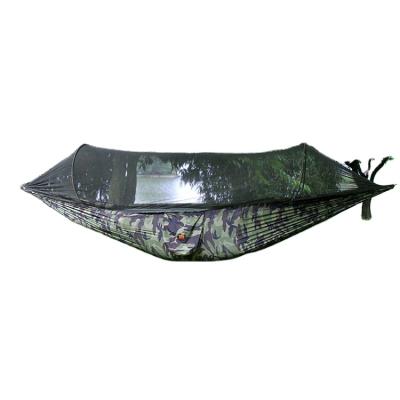 China Lightweight adult camouflage pole hammock with mosquito net to increase camping for sale