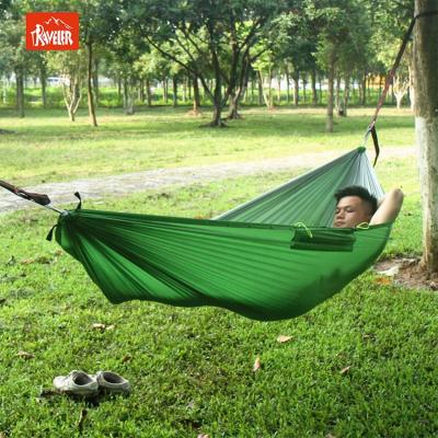 China Adult Easy To Pack For Travel Strong Nylon Portable Waterproof Outdoor Survival Hanging Hammock for sale