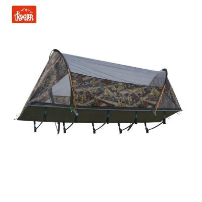 China Extended Type Aluminum Alloy Outdoor Portable Camping Bed Tent Cradle Folding Tent With Rain Cover And Mosquito Net for sale