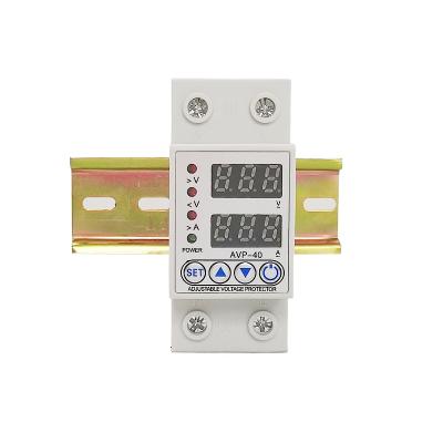 China SeanRo 230V 110V Digital Adjustable Din Current Rail Voltage Protector Relay 63A Over Under Voltage Protective Device AVP-63 for sale