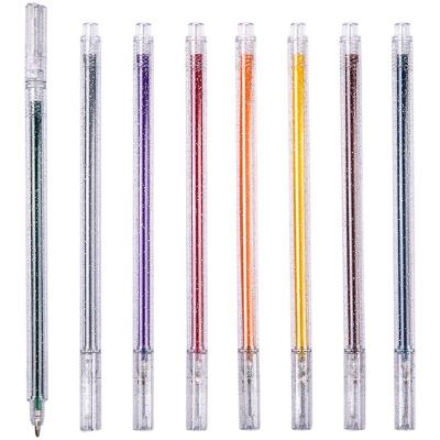 China Children .students Kawaii glitter gel pen quicksand pen hand count brilliant notes ballpoint pen for sale