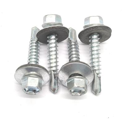 China Anti-Corrosion Capacity Wholesaler Price Galvanized Hex Head Roofing Screws Self Drilling For Construction for sale