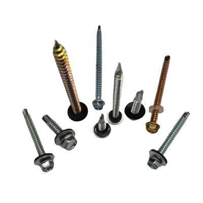 China HEX High Quantity Large Supply Self Drilling Metal Roofing Screw With Rubber Gasket for sale