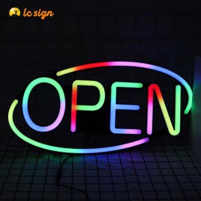 China Stores maker custom easy use colorful neon sign waterproof led open sign board led cheap waterproof open neon sign for store for sale