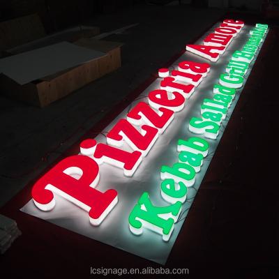 China Buildings Hot Selling Popular 3d Letter Sign Led Full Lighting Letters Stack Acrylic Signage for sale