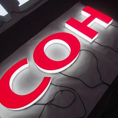 China Shops High Brightness 3d Illuminated Front And Side Lit White Solid Acrylic LED Letters for sale