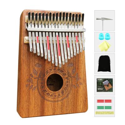 China Sapele Kalimba Musical Instrument Kalimba 17 Keys Inch Deluxe Piano LKS-01 for sale