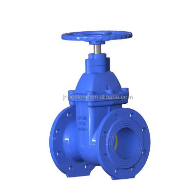 China General hand operate ggg40 / ggg50 double flange gate valve with metal seal PN10 / PN16 for sale