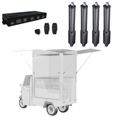 China Food Truck Mobile Kitchen 4CH Actuators Hall Effect Electric Cylinder Sync System for sale