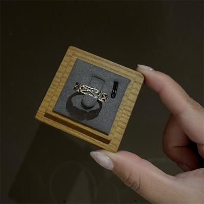 China Zlwwp Religious Chunky Engraved Fashionable Men Fashion Classic Black Chunky Ring Geometric Wholesale for sale