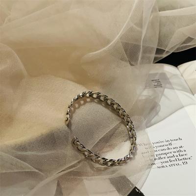 China Zlwwp Punk Newcomers Personalized Cute S925 Sterling Silver Bulldog Bangle Bracelets For Women Jewelry for sale