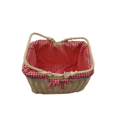 China Autumn Custom Colors Imitation Rattan Sepet Picnic Wicker Basket Modern Bridesmaid Storage for sale