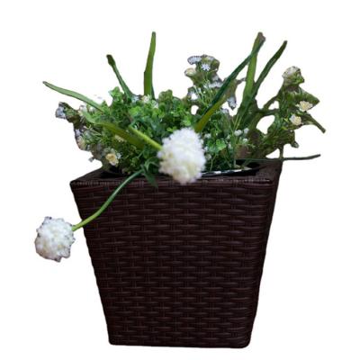 China Modern New Design Rattan Flowerpot Planter Pot Planter Woven Handmade Handmade Succulent Pot for sale