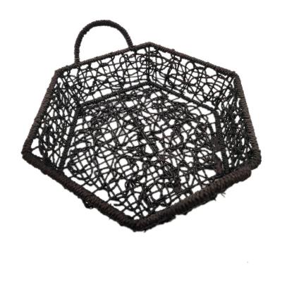 China Minimalist Perforated Waterweed Tray Vegetable Plankton Natural Woven Basket For Home Table Fruit Bread Napkins for sale