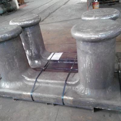 China Cast Steel Cast Steel Bitt Double Casted Mooring Platform Bollard for sale