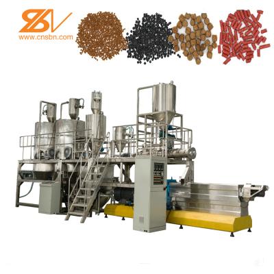 China Factory 2.5mm 3mm 4mm twin screw extruder 5mm fish feed processing machines floating fish feed fish food making machine line for sale