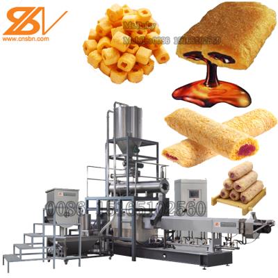 China Factory jiggies cheese corn kernel snack filling processing machine plant for sale