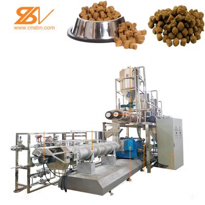 China Dry Pet Food Making Machine Big Output 1-6 Ton Machine Twin Screw Extrusion Processing Line Dry Dog Food Snacks Dog Food Making Machine Extruder for sale