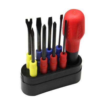 China Household Tool Kit 9 Pcs Interchangeable Screwdriver Set CRV Replaceable Steel Special Screwdriver Set Family Repair Tools for sale