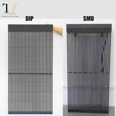 China IP67 Outdoor Outdoor Transparent Grill LED Screen Led Screen LED Display Thin Advertising Screen Led Billboard for sale