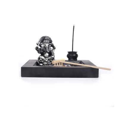 China Japan Resin Ganesha Statue Mini Zen Japanese Style Zen Hot Garden For Office Decor for sale