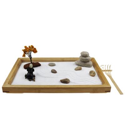 China Bamboo Meditation Mini Zen Garden For Desk Japanese from Wholesale DIY Zen Garden Sand Garden Feng Shui from Japan for sale