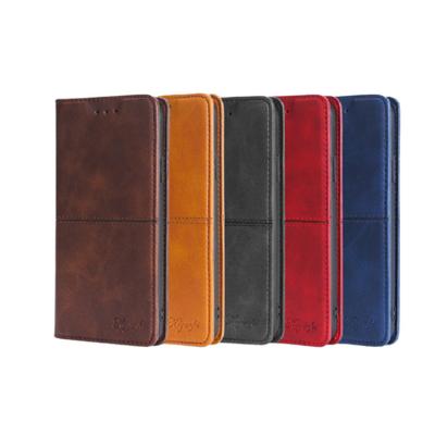 China Luxury High End Shockproof Flip Wallet Magnetic Leather Mobile Cell Phone Case with Card Slot Holder for sale