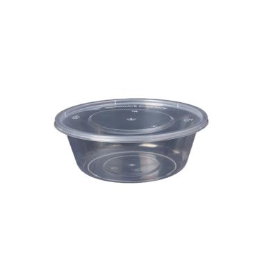 China BPA Free Features Multiple Capacity Disposable Plastic Round Food Containers Take Out Packaging for sale