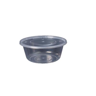 China BPA Free Disposable Food Container Box Restaurant Round Plastic Food Storage Container for sale