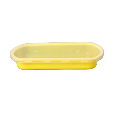 China Leak-proof / Snack Bowl 17-30oz (500-880ml) Bento Container Box Plastic Yellow /Pink Non-slip Colorful Takeaway Bpa Leak Proof Free Rectangle for sale