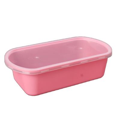 China Leakproof Disposable/Snack Containers High Quality Leakproof Plastic Rectangular Sushi Bowl Takeout Containers for sale