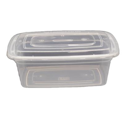 China Lunch Box 1 Compartment Meal Container Safe Airtight Prep Free Microwave Bpa Microwave Plastic Food Storage Container for sale