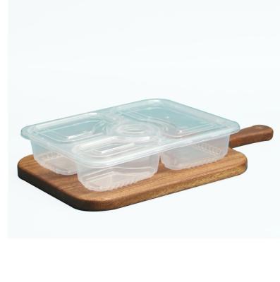 China With Lids/3 Compartment Airtight Food Grocery Storage Containers Bpa Free Plastic Food Storage Disposable Container for sale