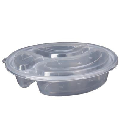 China 3 Compartments / Microwavable Food Best Price Take Away Plastic Biodegradable Disposable Food Storage Containers Lunch Box for sale