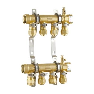 China Modern brass manifold with union style ball valves for sale