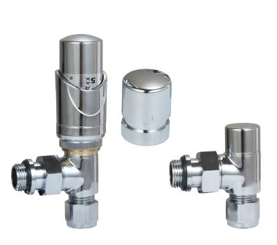 China Modern Pex Polished Thermostatic Radiator Valve With Head for sale