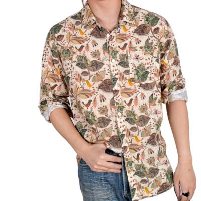 China 100% Cotton Quality Guarantee Shirt Factory Customized Wholesale 100% Cotton Long Sleeve Printed Shirt For Men for sale