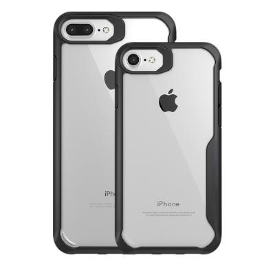 China Unique Clear Phone Back Cover For iPhone 6 6S 7 8 Plus Ultra-thin Hybrid Shockproof TPU Case PC Hybrid Wholesale for sale