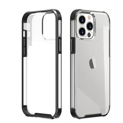 China Clear Anti-fall TPU PC Plate Hybrid Mobile Phone Cover For iPhone 13/13Pro/13ProMax Case Shockproof Back Cover for sale