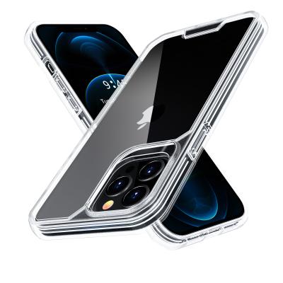 China Anti-fall Transparent Hybrid PC Hard TPU Phone Cover For iPhone X/XS/XR/XSMax/11/11Pro/11ProMax/12/12Pro/12ProMax Case for sale