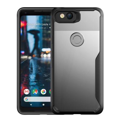 China Custom Simple and Elegant PC TPU Cover For Google Pixel2 Shockproof Clear Cell Phone Back Cover For Pixel 2XL for sale