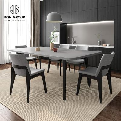 China Wholesales Stretch Melamine Wooden Square Shape 1.2 Expandable 1.6 1.8m Leg Solid Wood Dining Sets Anti Scratch for sale